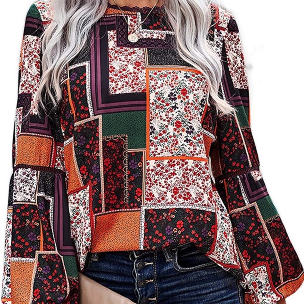 Patchwork top-ONCE WORN